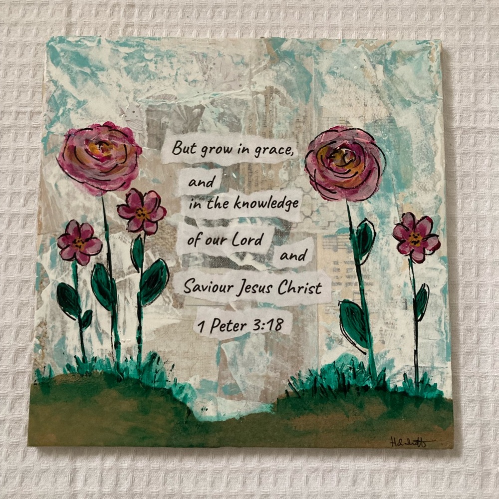 Mixed Media Flower painting